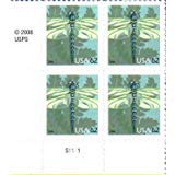 2008 DRAGONFLY #4267 Plate Block of 4 x 62 cents US Postage Stamps