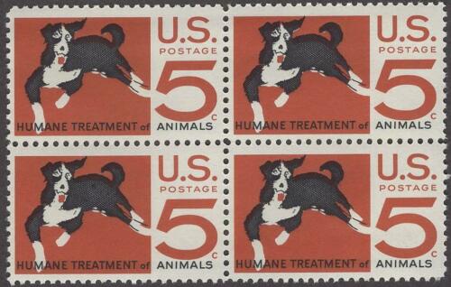 1965 Humane Treatment Of Animals Plate Block Of 4 5c Postage Stamps - MNH, OG -Sc# 1307`- CX266