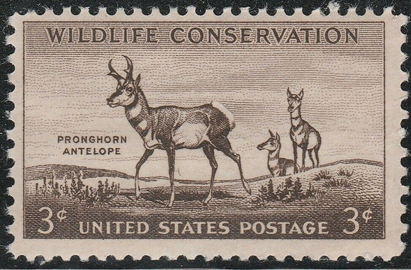 1956 Wildlife Conservation Single 3c Postage Stamp - MNH, OG - Scott# 1078 - CX904