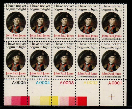1979 John Paul Jones Plate Block Of 10 - Scott 1789 - MNH, OG - CW31a