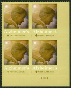 2008 Semipostal Alzheimers Plate Block of 4 "Forever" Stamps - Sc# B6 - MNH, OG -DC141