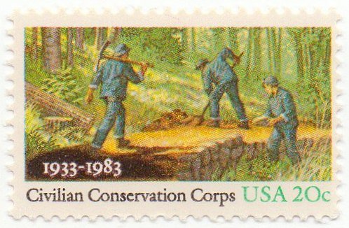 1983 Civilian Conservation Corps Single 20c Postage Stamp  - Scott 2037 -  MNH,OG