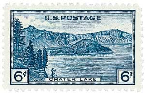 1934 Crater Lake National Park Single 6c Postage Stamp - Sc# 745 - MNH,OG