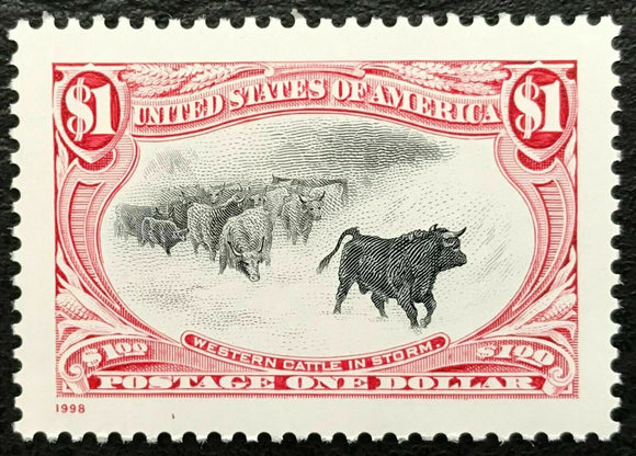 1998 Trans-Mississippi Single 1 Dollar Stamp - MNH, OG - Sc 3210