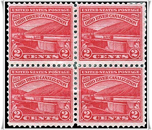 1929 Ohio River Canal Block of 4 2c  Postage Stamps Sc# 681 - MNH,OG