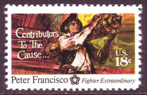 1975 Peter Francisco Single 18c Postage Stamp - MNH, OG - Sc# 1562 - BC46