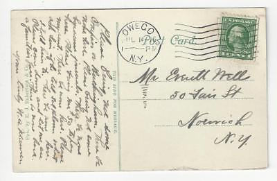 Posted 1916 USA Postcard - Panorama Of Owego, NY - Read Reverse (AT89)