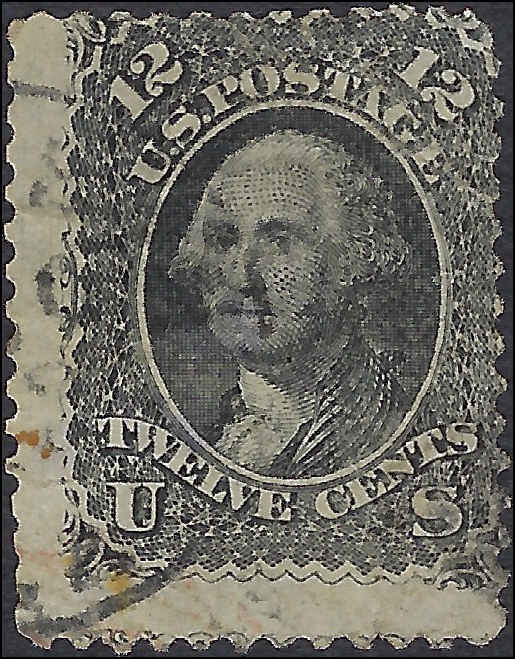 VEGAS - 1861-62 12c Washington - Scott69 Micro Tears, See Reverse Scan
