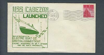 VEGAS - 1944 Submarine USS Cabezon Launch Spader Cover - Groton - FH176