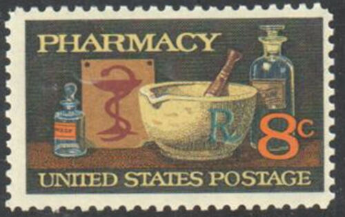 1972 Pharmacy Single 8c Postage Stamp - MNH, OG - Sc# 1473 - CX309
