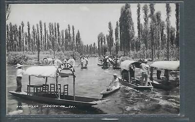 VEGAS - Vintage Xochimilco, Mexico Real Photo Postcard RPPC - FK197