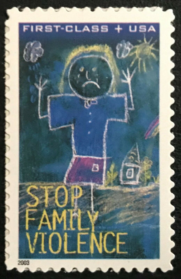 2003 Stop Family Violence Single 37c Postage Stamp - Sc# B3 - MNH, OG - CX5a