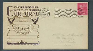 VEGAS - 1945 Submarine USS Corporal Commission Spader Cover - Groton - FJ183