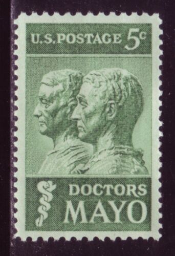 1964 Doctors Mayo Clinic Single 5c Postage Stamp - MNH, OG - Scott 1251`- CX253
