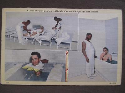 1942 USA Postcard- Hot Springs Bath Houses- Hot Springs National Park, AR (UU94)