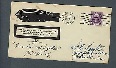 VEGAS - 1935 USS Macon Zeppelin Formick Signed Cache Day After Crash - FG106