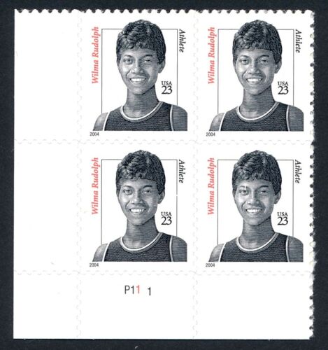 Wilma Rudolph Plate Block Of 4 23c Postage Stamps Sc# - 3422 - MNH, OG - DM101a