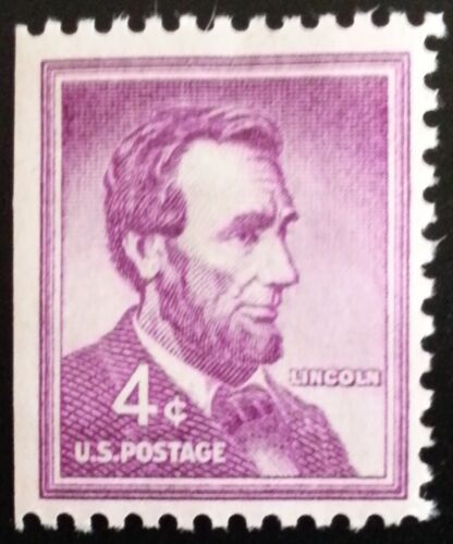 1954-68 Abraham Lincoln Single 4c Postage Stamp - Scott 1036 - MNH, OG - CX511