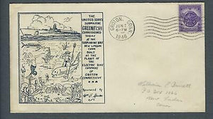 VEGAS - 1946 Submarine USS Greenfish Commission Spader Cover - FK114