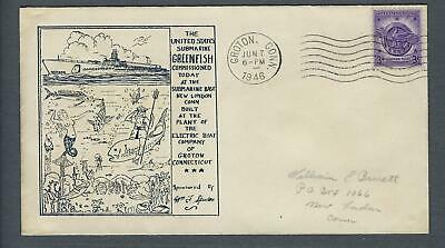 VEGAS - 1946 Submarine USS Greenfish Commission Spader Cover - FK114