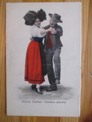 Early 1900s France Postcard - Costumes Alsaciens (ZZ104)