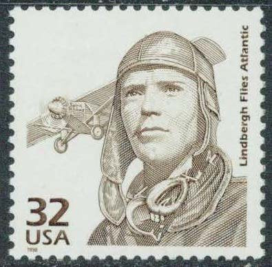 Charles Lindbergh Crosses The Atlantic Single 32c Postage Stamp  - Sc# 3184m -  MNH,OG
