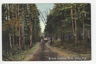 Posted 1910 Utica, NY USA Postcard-Roscoe Conkling Park, Utica, NY (AT55)