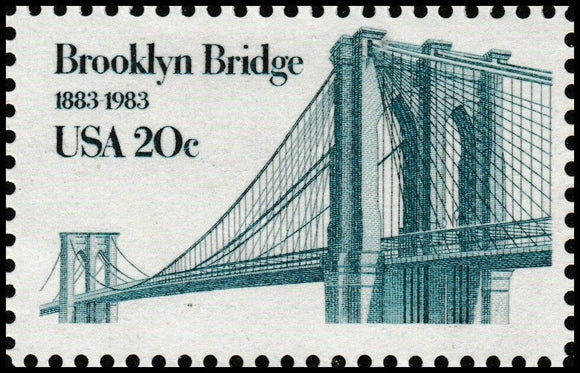 1983 Brooklyn Bridge Single 20c Postage Stamp Sc# 2041 - MNH, OG - CW249d