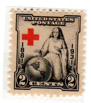 1931 Red Cross Single 2c Postage Stamp -Scott702 - MNH,OG