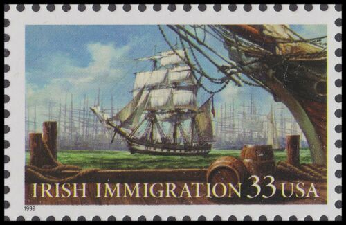 1999 Irish Immigration Single 33c Postage Stamp - Sc# 3286 - MNH - CW369