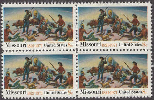 1971 Missouri Statehood Block Of Of 4 8c Postage Stamps - Scott 1426 - CW225