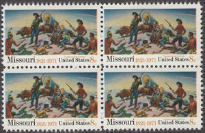 1971 Missouri Statehood Block Of Of 4 8c Postage Stamps - Sc# 1426 - CW225