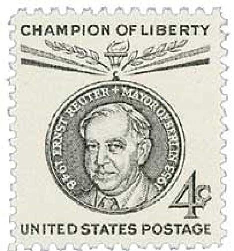 1959 Ernst Reuter Single 4c  Postage Stamp  - Sc#1136  - MNH,OG