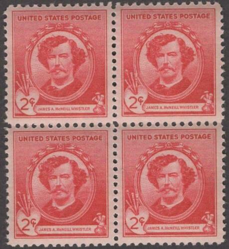 1940 James McNeill Whistler Block Of 4 2c Postage Stamps - Scott 885 - MNH,OG CX449a