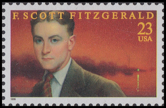 1996 F. Scott Fitzgerald Single 23c Postage Stamp - Scott 3104 - MNH, OG - CW291a