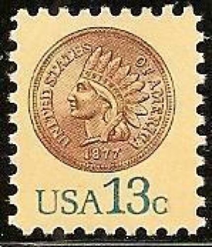 1978 Indian Head Penny Single 13c Postage Stamp - MNH, OG - Scott 1734