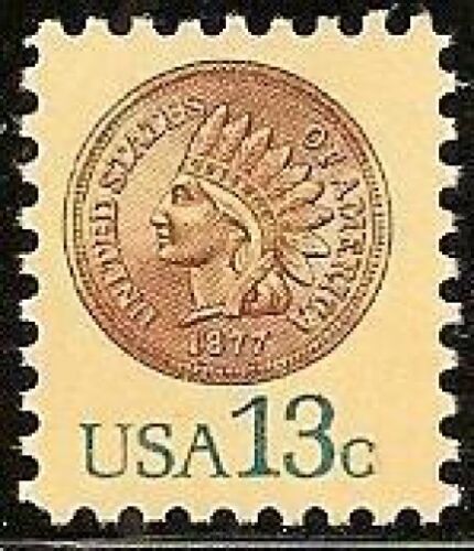 1978 Indian Head Penny Single 13c Postage Stamp - MNH, OG - Sc# 1734