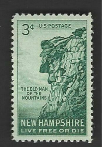 1955 New Hampshire Single 3c Postage Stamp - Scott 1068 - MNH - CW438b