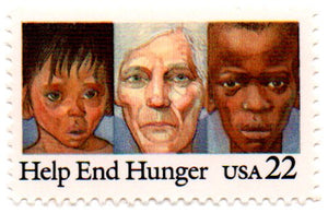 1985 Help End Hunger Single 22c Postage Stamp  - Sc# 2164 -  MNH,OG