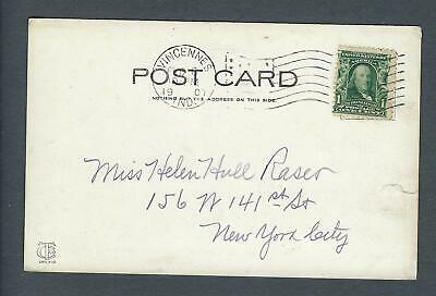 VEGAS - 1907 Postcard Vincennes, Indiana "Home Of Alice" French Dwelling - FD324