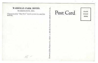Vintage Photo Postcard- Tennis Courts, Wardman Park Hotel, Washington DC (XX38)