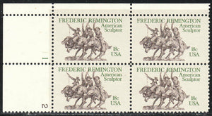 1981 Fredrick Remington American Artist Plate Block Of 4 18c Postage Stamps - Sc# 1934 - MNH, OG - CW15a