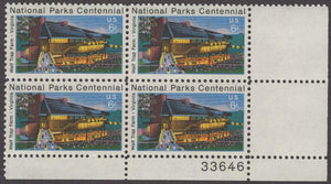 1972 - National Parks Centennial Plate Block Of 4 6c Postage Stamps - Sc# 1452 - MNH, OG - CX520