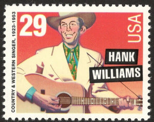 1993 Hank Williams Single 29c Postage Stamp - MNH, OG - Sc# 2723 - DS196a
