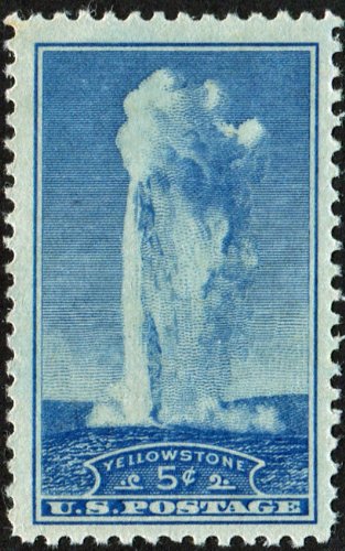 1934 Old Faithful Yellowstone National Park Single 5c Postage Stamp  - Sc# 744 - MNH,OG