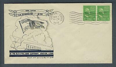 VEGAS - 1945 Submarine USS 435 Corsair Keel Laid Spader Cover - Groton - FK110