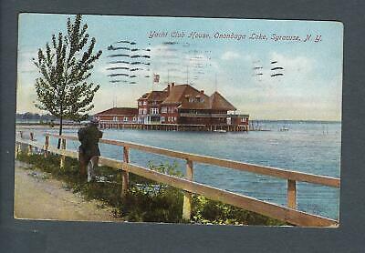 VEGAS - Posted 1909 Syracuse Yacht Club House Onondaga Lake Postcard - FE442