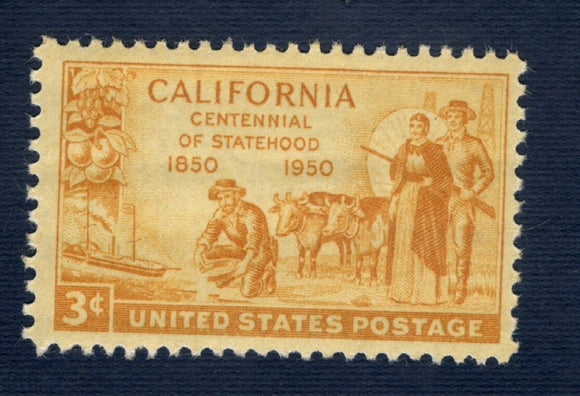 1950 California Statehood Centennial Single 3c Postage Stamp - Sc 997 - MNH - DS136a