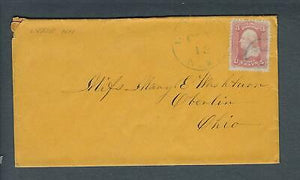 VEGAS - c1862 Lyme, NH to Oberlin, OH Cover - FG101