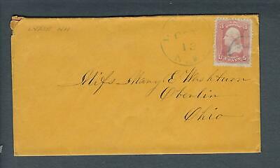 VEGAS - c1862 Lyme, NH to Oberlin, OH Cover - FG101